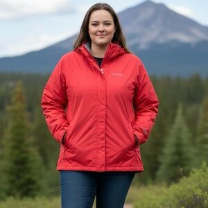 Columbia Arcadia ll Red Rain Jacket Sz 2X